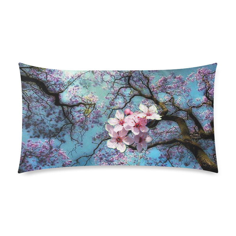 Cherry blossomL Rectangle Pillow Case 20"x36"(Twin Sides)