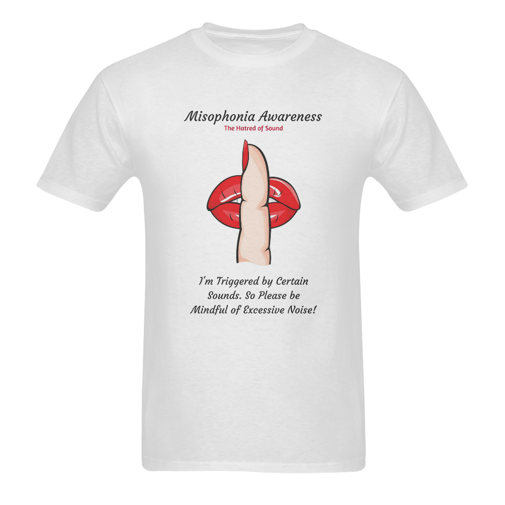 Misophonia Awareness Men's T-Shirt in USA Size (Two Sides Printing)
