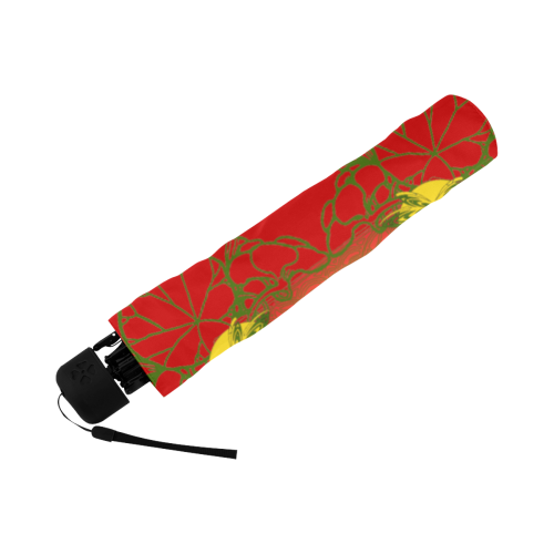 rasta nouveau red Anti-UV Foldable Umbrella (Underside Printing) (U07)