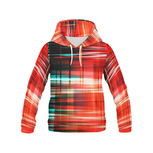 double lines All Over Print Hoodie for Men/Large Size (USA Size) (Model H13)