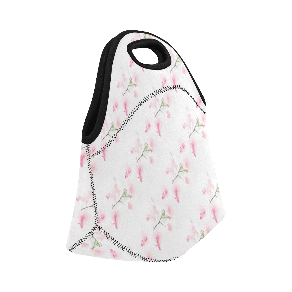 Pattern Orchidées Neoprene Lunch Bag/Small (Model 1669)