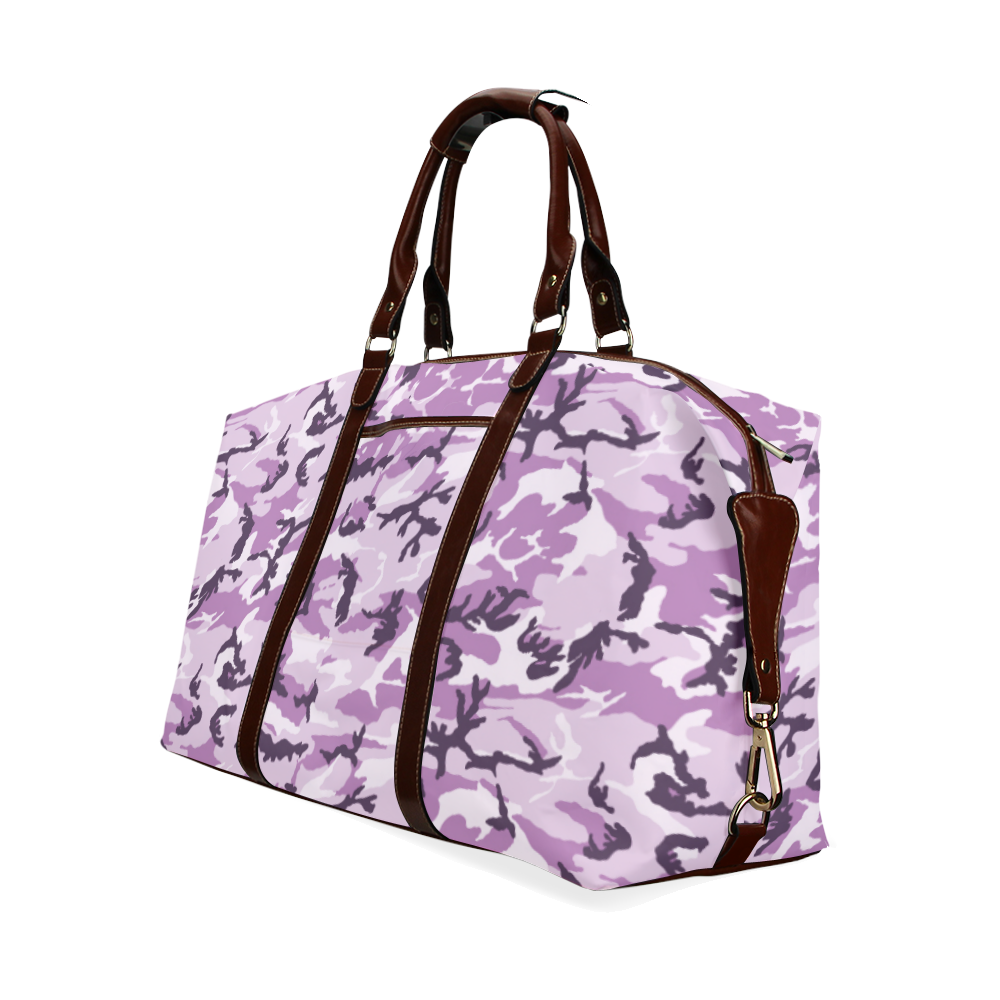 Woodland Pink Purple Camouflage Classic Travel Bag (Model 1643) Remake