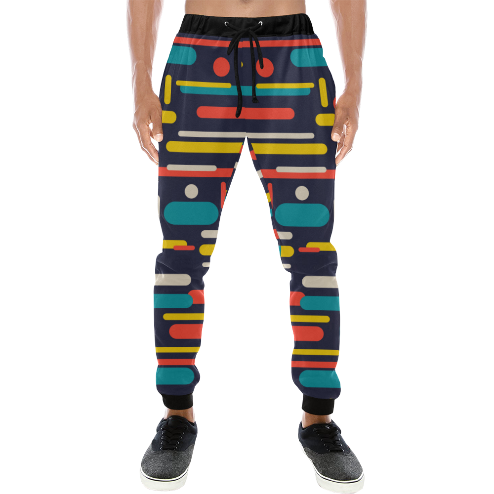 Colorful Rectangles Men's All Over Print Sweatpants (Model L11)