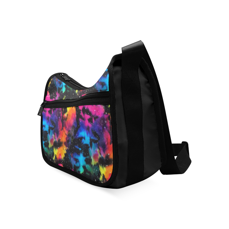 Tie Dye Rainbow Galaxy Crossbody Bags (Model 1616)