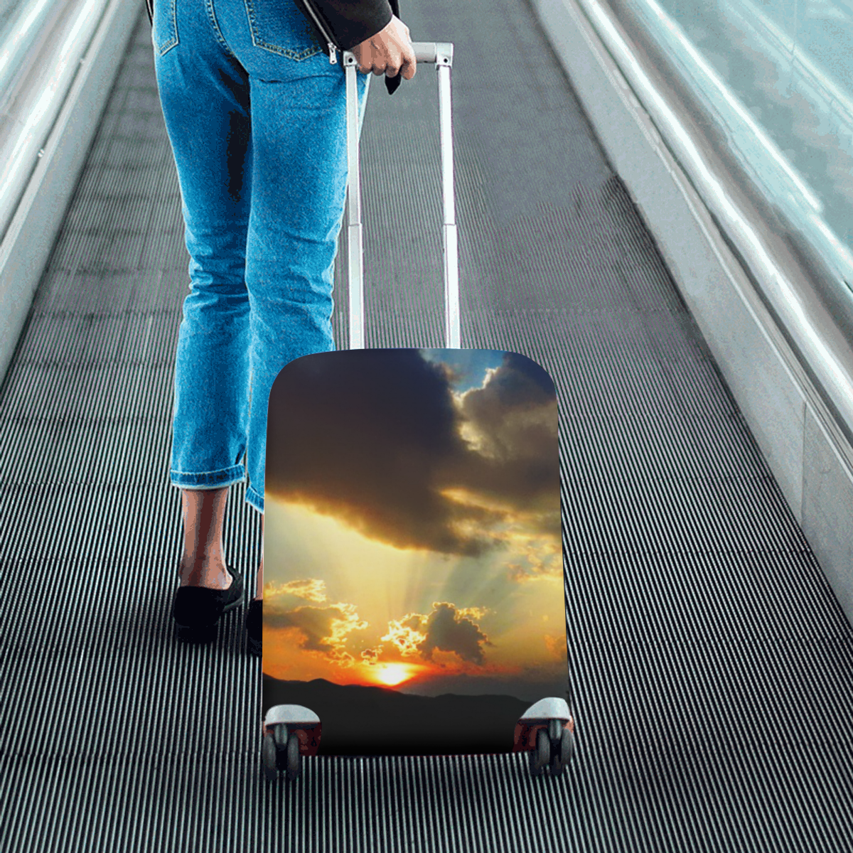 Bright sunset Luggage Cover/Small 18"-21"