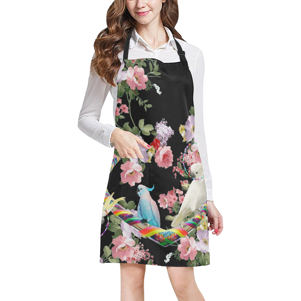 Cockatoos and Hoops All Over Print Apron