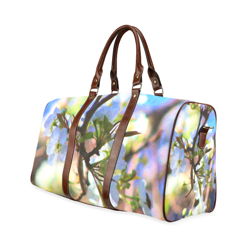 Pear Tree Blossoms Waterproof Travel Bag/Small (Model 1639)