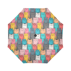 Cartoon Cat Pattern Auto-Foldable Umbrella (Model U04)
