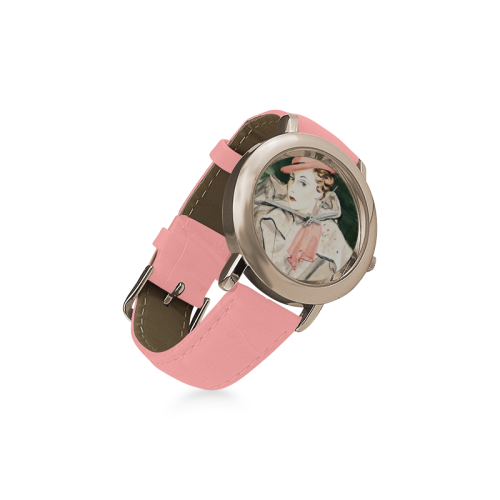 ELEGANCE Women's Rose Gold Leather Strap Watch(Model 201)
