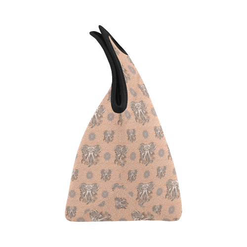 Ethnic Elephant Mandala Pattern Neoprene Lunch Bag/Small (Model 1669)
