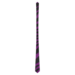 Ripped SpaceTime Stripes - Purple Classic Necktie (Two Sides)