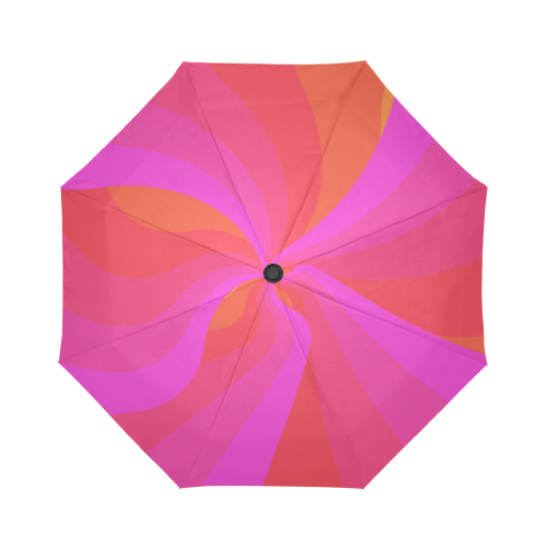 Pink waves Auto-Foldable Umbrella (Model U04)