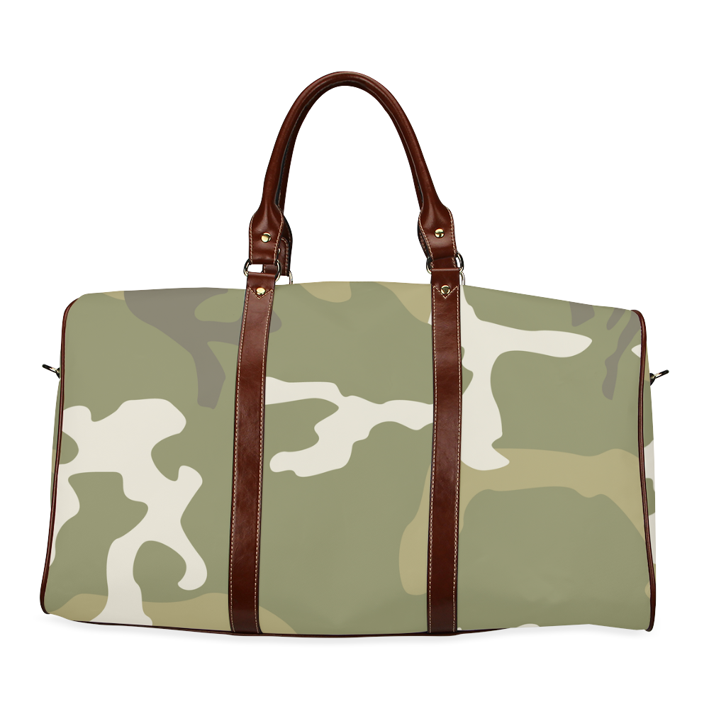 Green Graffiti Camouflage Waterproof Travel Bag/Small (Model 1639)