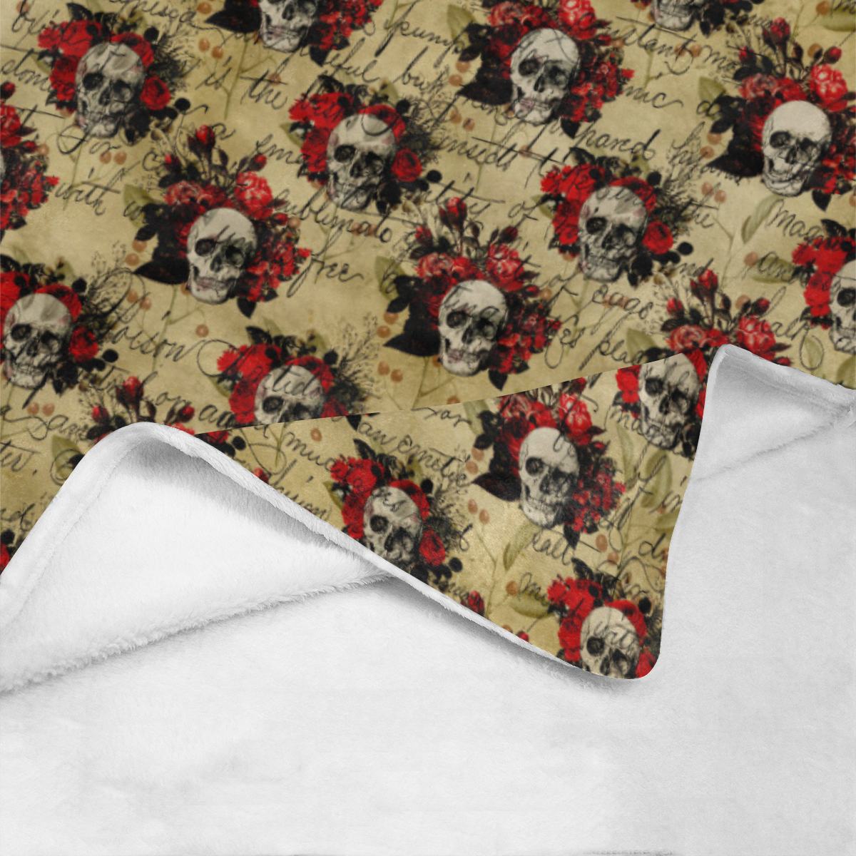 Gothic Poison Skulls Ultra-Soft Micro Fleece Blanket 60"x80"