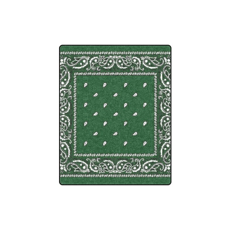 KERCHIEF PATTERN GREEN Blanket 40"x50"