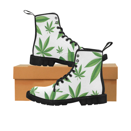 Cannabis Martin Boots for Men (Black) (Model 1203H)