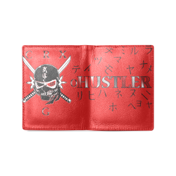 Hustler Ninja RED Men's Leather Wallet (Model 1612)