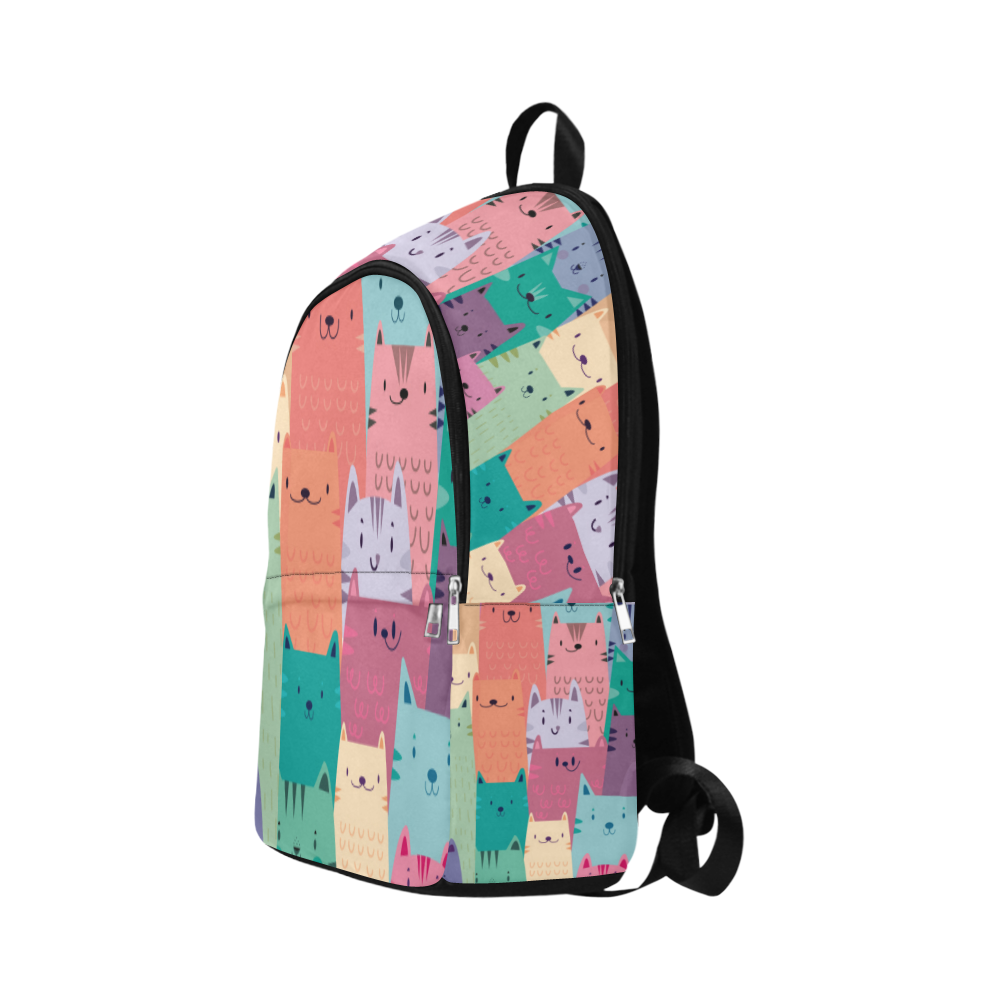 Pastel Cats Fabric Backpack for Adult (Model 1659)