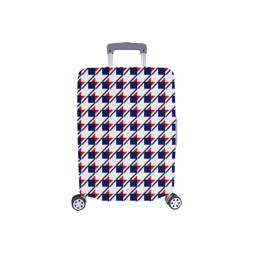 Red White Blue Houndstooth Luggage Cover/Small 18"-21"