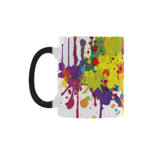CRAZY multicolored double running SPLASHES Custom Morphing Mug (11oz)