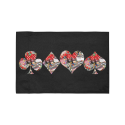Las Vegas Playing Card Shapes / Black Motorcycle Flag (Twin Sides)