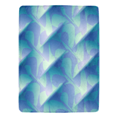 Subtle Blue Cubik - Jera Nour Ultra-Soft Micro Fleece Blanket 60"x80"
