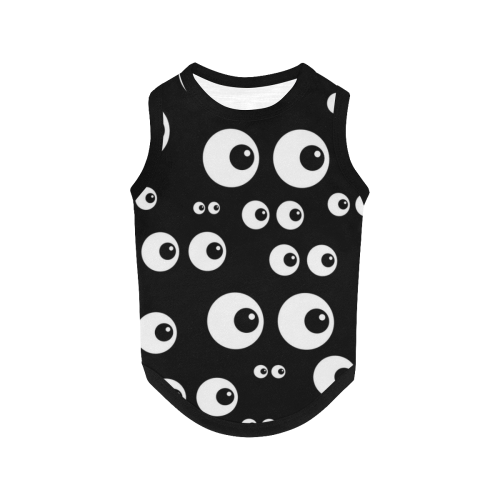 Black And White Eyes All Over Print Pet Tank Top