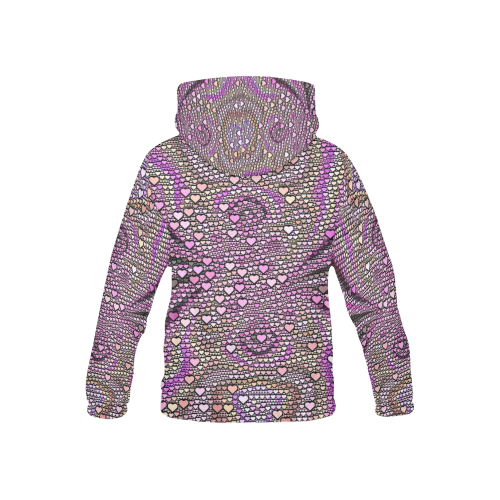 hearts everywhere C by JamColors All Over Print Hoodie for Kid (USA Size) (Model H13)