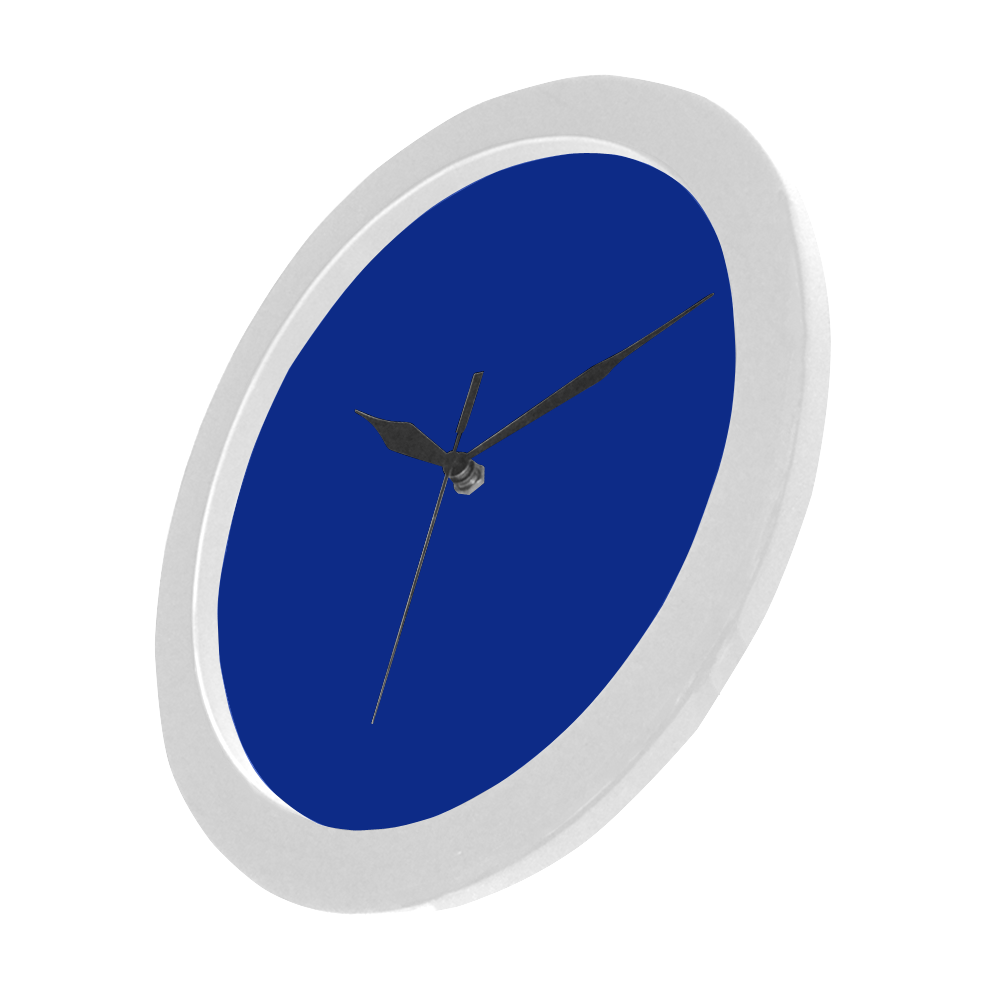 color Egyptian blue Circular Plastic Wall clock
