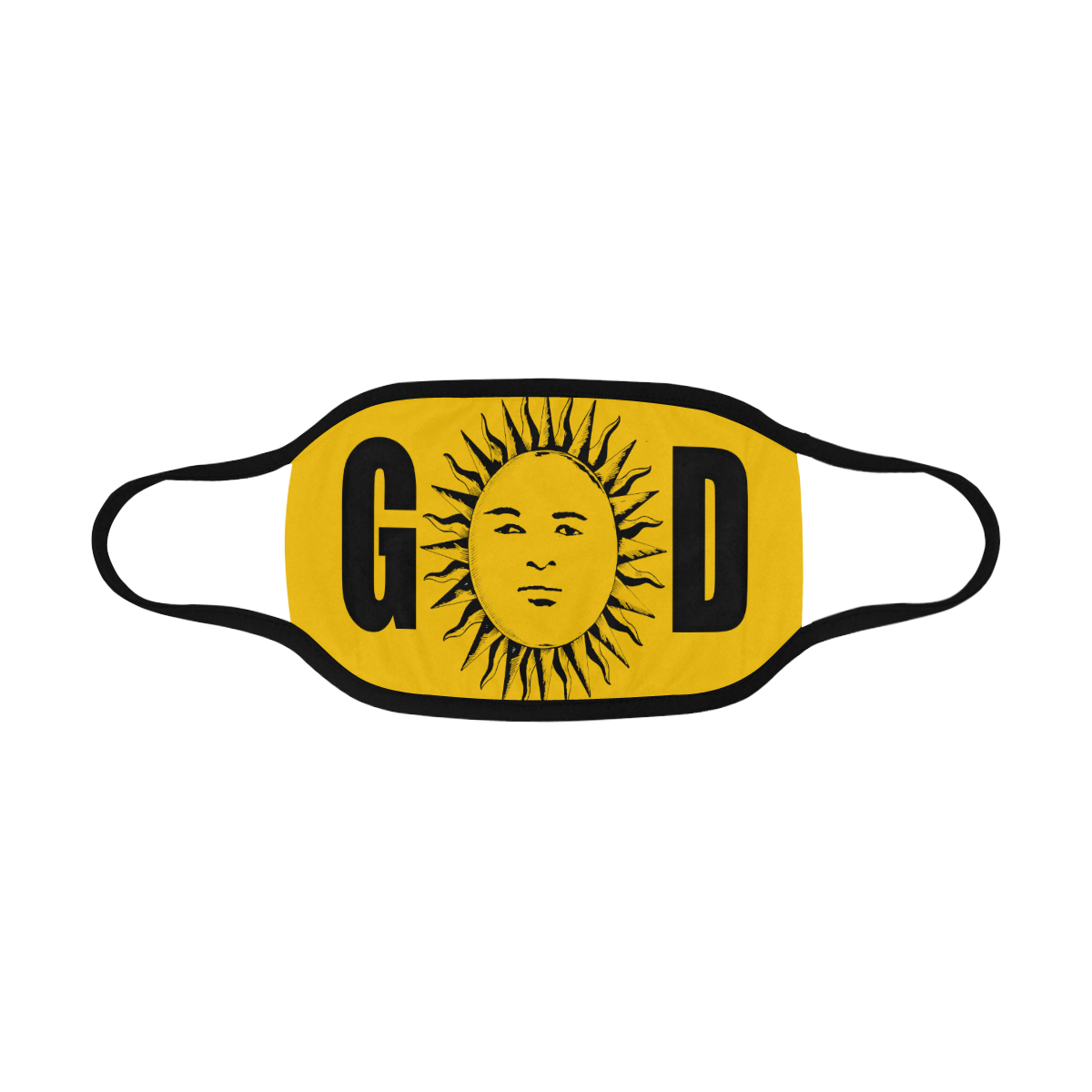 GOD MM Yellow/Black Mouth Mask