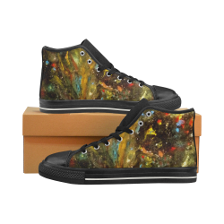 Colorful Magic Painting Women's Classic High Top Canvas Shoes (Model 017)