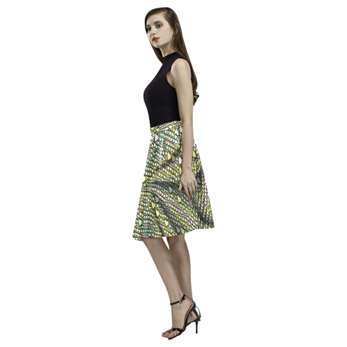 hearts everywhere E  by JamColors Melete Pleated Midi Skirt (Model D15)