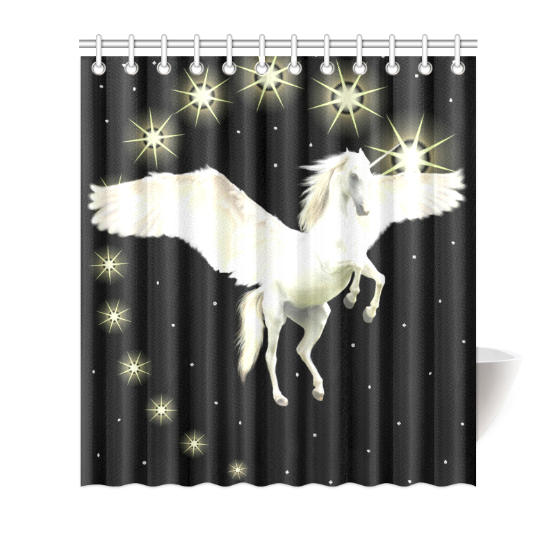 Pegasus Night Shower Curtain 66"x72"
