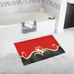 Elegant Red Black Love Bath Rug 20''x 32''