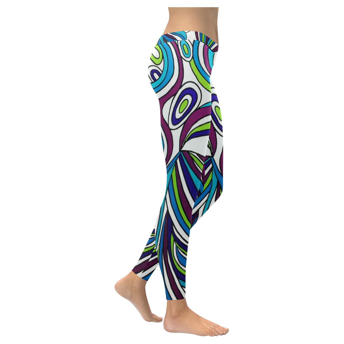 Lucky Charm Women's Low Rise Leggings (Invisible Stitch) (Model L05)