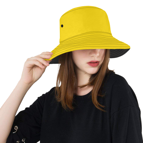 color gold All Over Print Bucket Hat