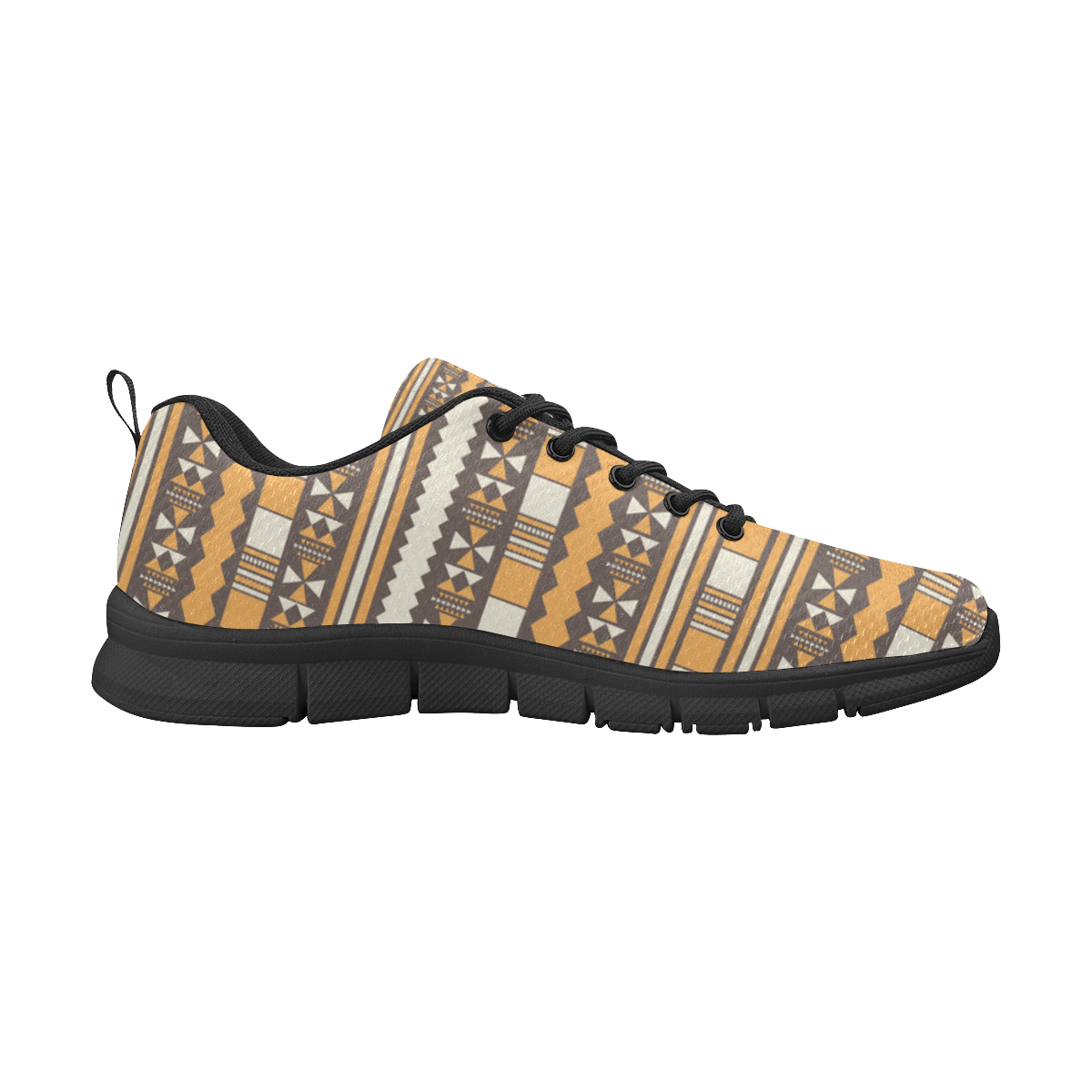 Brown Aztec Tribal Women's Breathable Running Shoes (Model 055)