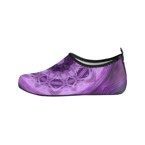 MANDALA PURPLE POWER Women's Slip-On Water Shoes (Model 056)