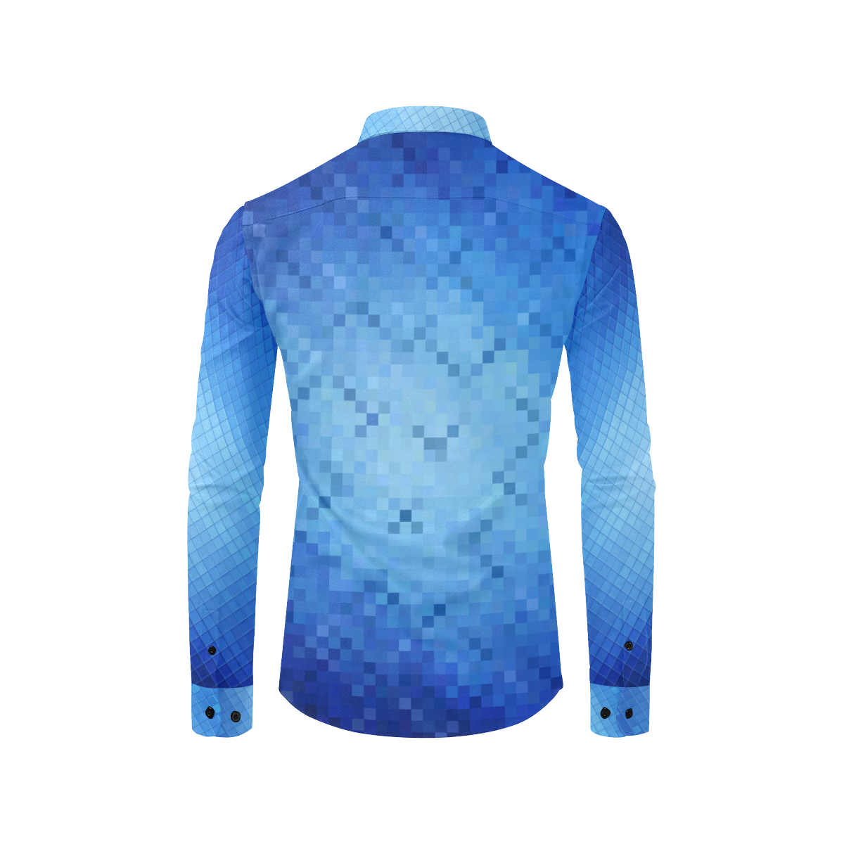 Blue Pattern by K.Merske Men's All Over Print Casual Dress Shirt (Model T61)