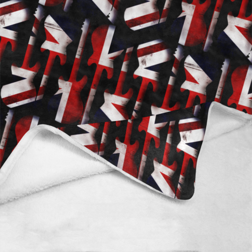 Union Jack British UK Flag Guitars Ultra-Soft Micro Fleece Blanket 50"x60"