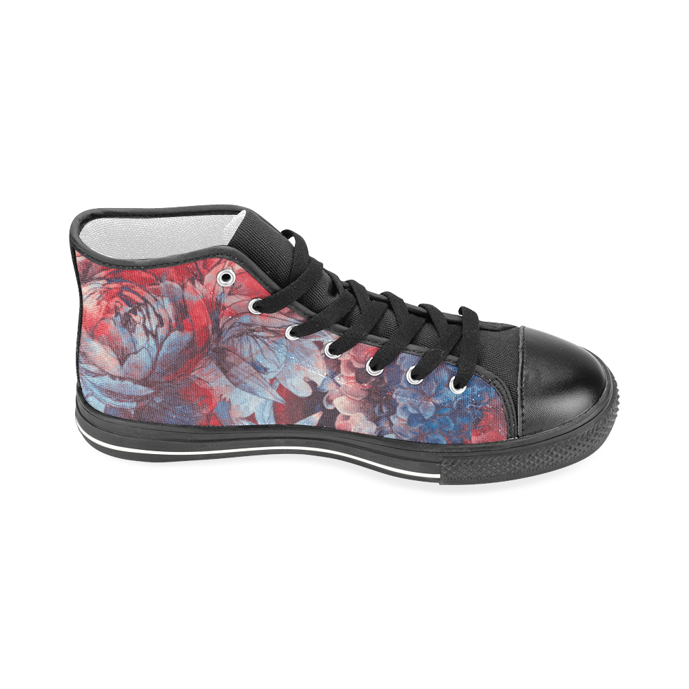 flowers3sm Men’s Classic High Top Canvas Shoes (Model 017)