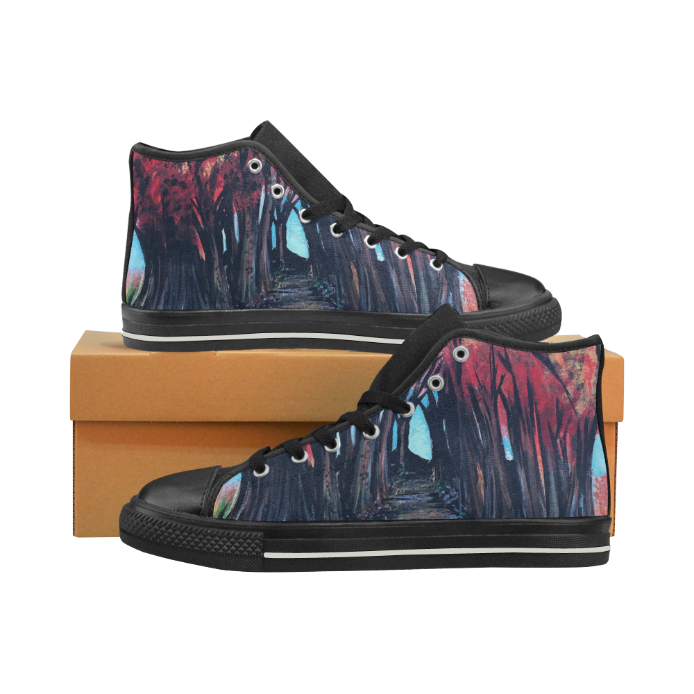 Autumn Day Women's Classic High Top Canvas Shoes (Model 017)