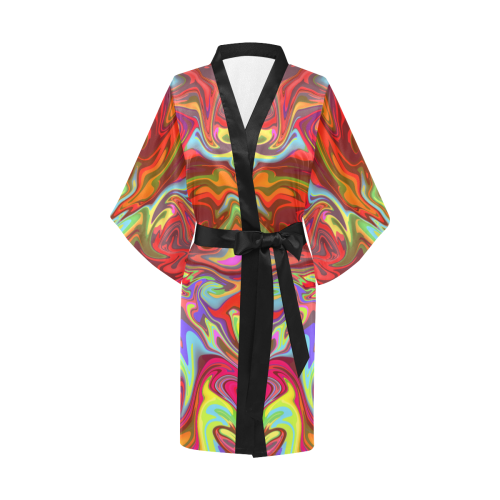 Neon Graffiti Kimono Robe