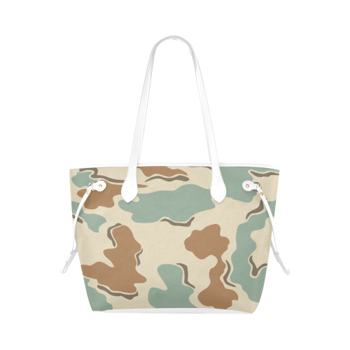 Classic Desert Camouflage Clover Canvas Tote Bag (Model 1661)