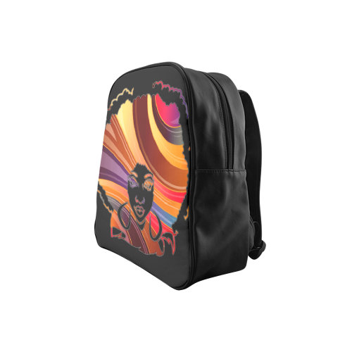 Afro Lady School Backpack (Model 1601)(Small)