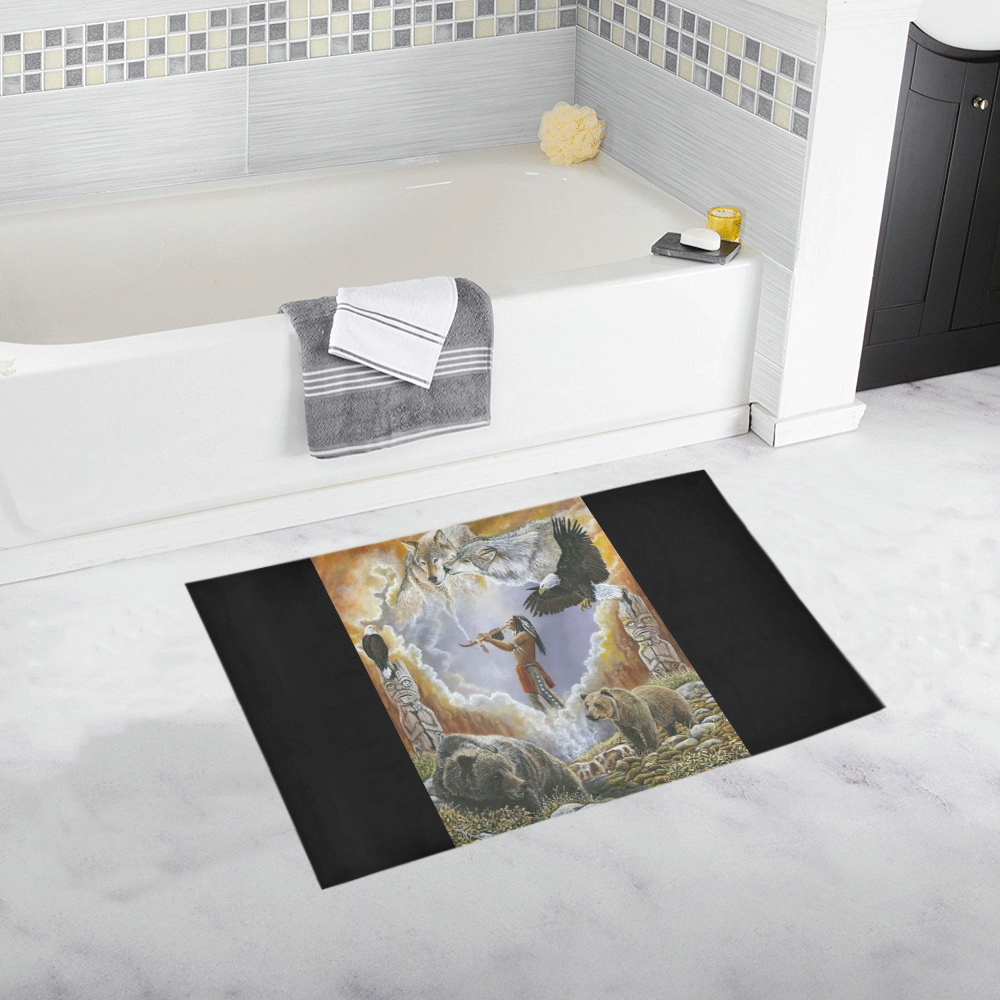 One With Nature Peace Pipe Bath Rug 20''x 32''