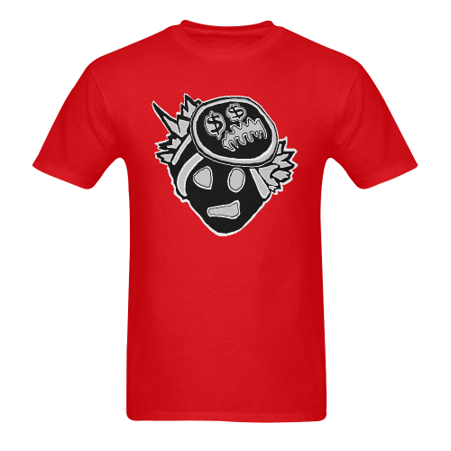Red Face-Logo Tee Men's T-Shirt in USA Size (Two Sides Printing)