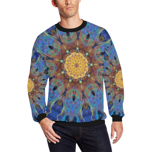Energy mandala All Over Print Crewneck Sweatshirt for Men (Model H18)