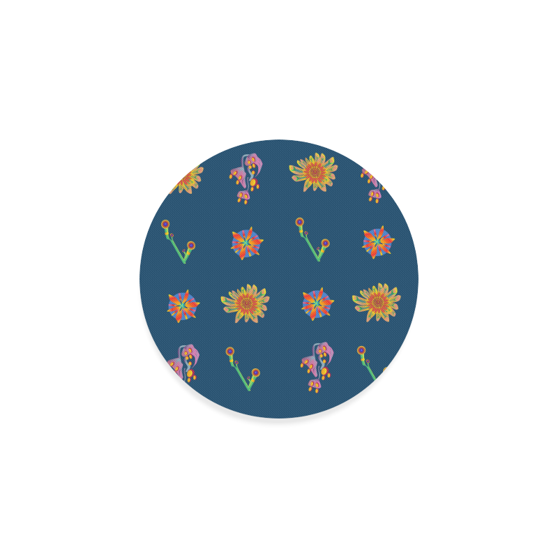 Super Tropical Floral 5 Round Coaster