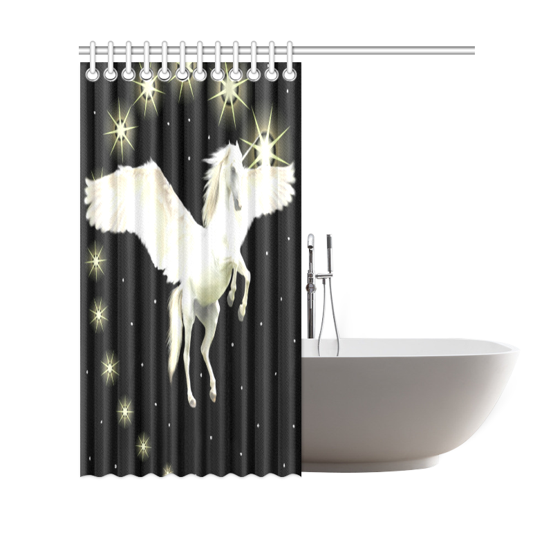 Pegasus Night Shower Curtain 69"x70"